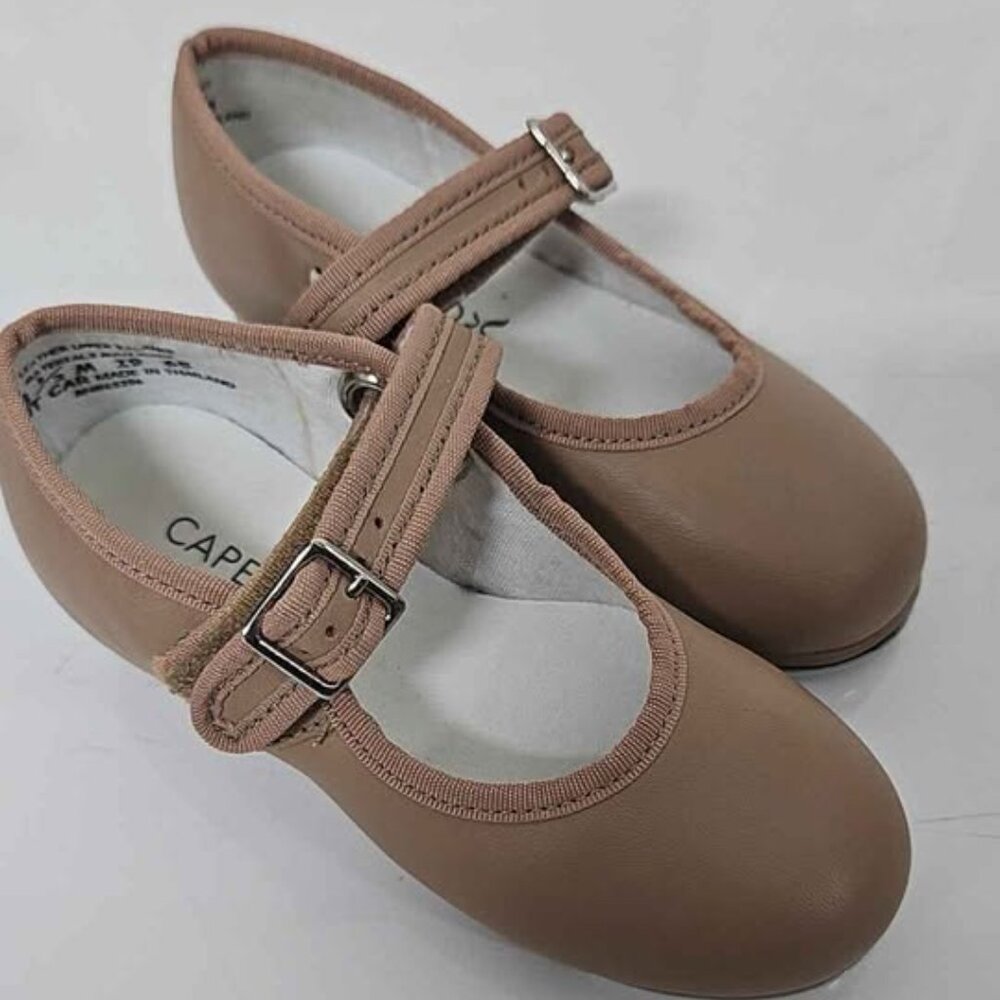 Capezio toddler size tap shoes sz 8.5 med new dance shoes girls nude Mary Jane t